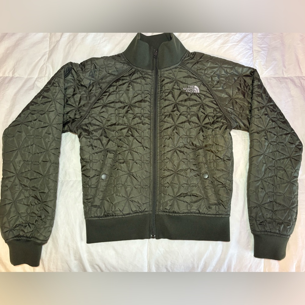 The North Face Green Quilted Bomber/Cropped Jacket
